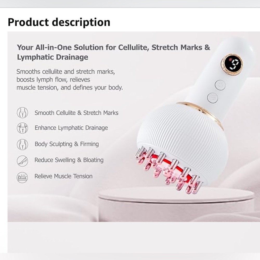 New Lymphatic Drainage Massager & Anti Cellulite Massage Tool, Helps Reduce Fat